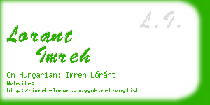 lorant imreh business card